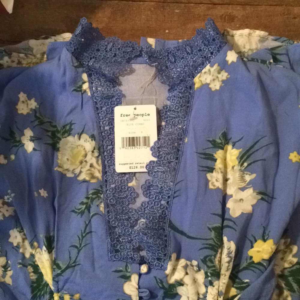 SOLD Free People Alora Periwinkle Blue dress - Picture 3 of 3